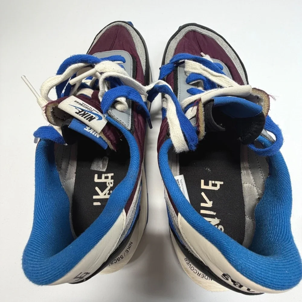 Nike Undercover Sacai LDWaffle Sneakers Men's 12.5 Burgundy Blue DJ4877-600 - Picture 6 of 10